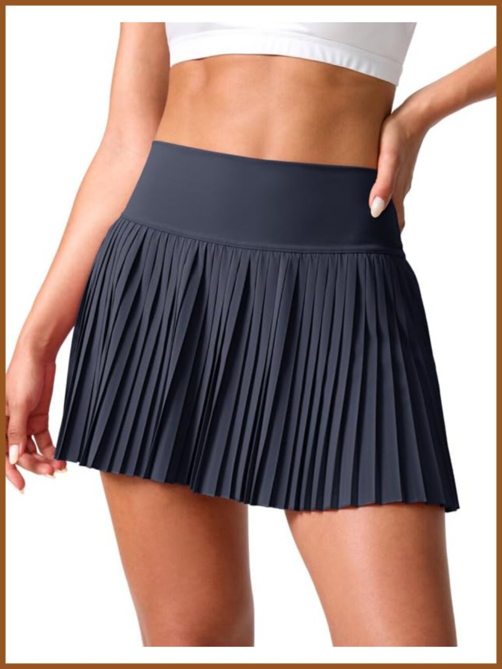 Pleated Tennis Skirt with Pockets Shorts High Waisted Athletic Golf Skorts
